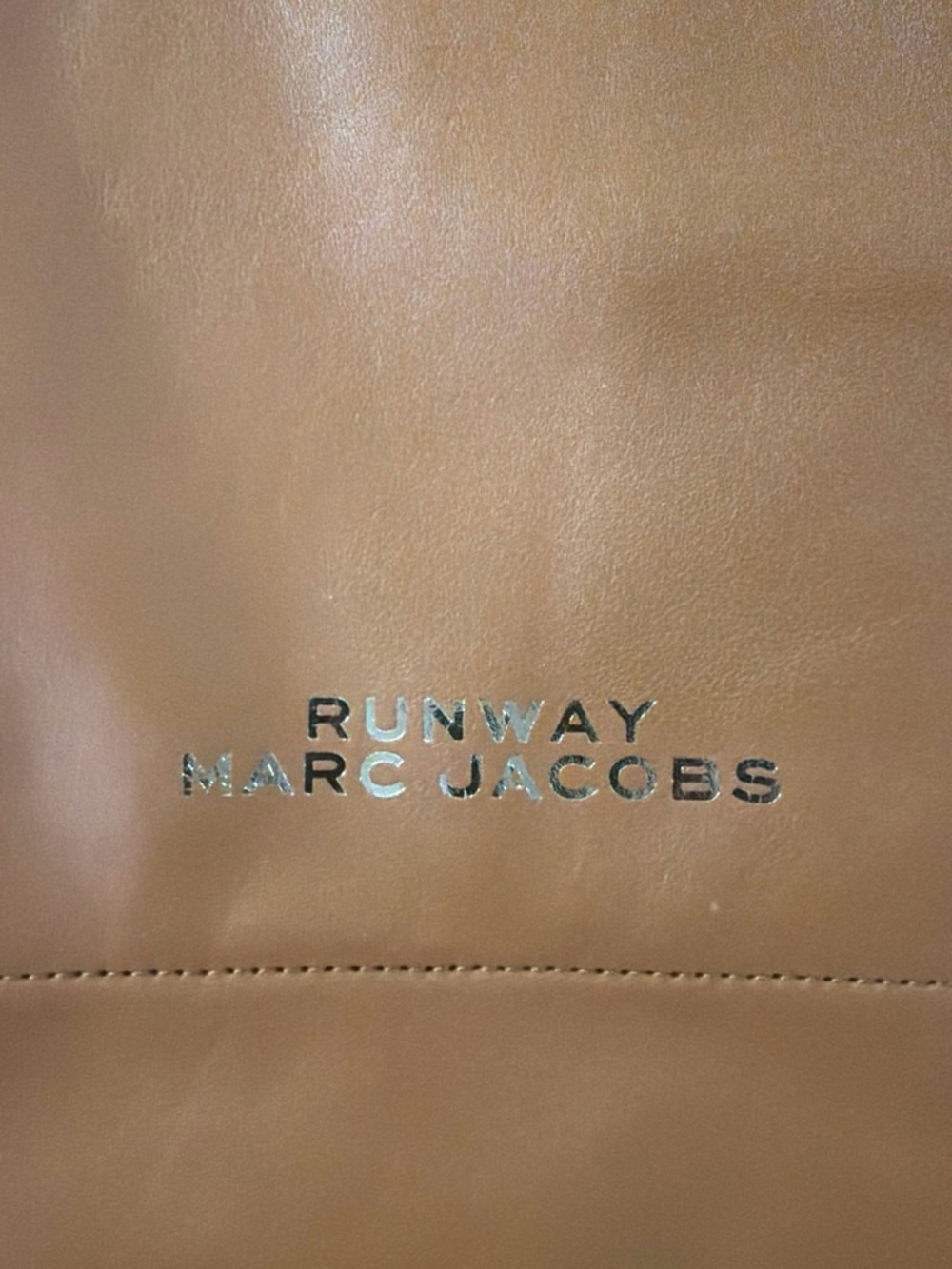 Marc Jacobs Caramel Leather Interior Tote with Gold Logo
